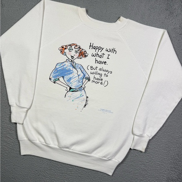 American Vintage Tops - Vintage 80s Shoebox Greetings Hallmark B. Wilson funny humor sweatshirt‎